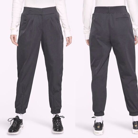 Nike Dri-FIT Tech Pack High-Waisted Joggers Black Trousers women’s  gorpcore M - Picture 1 of 16